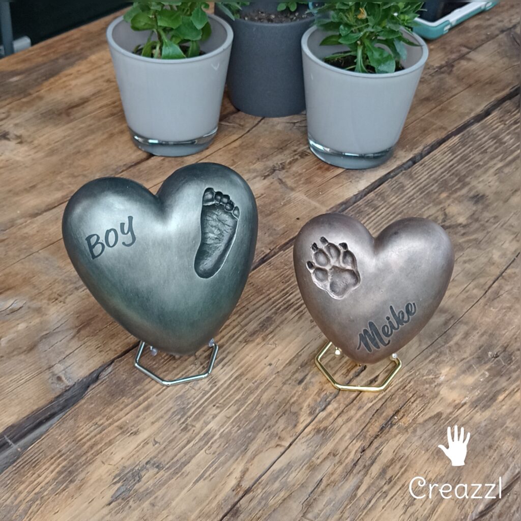 gedenk hart, pootafdruk, voet afdruk, baby aandenken, huisdier aandenken, hond, poes, 